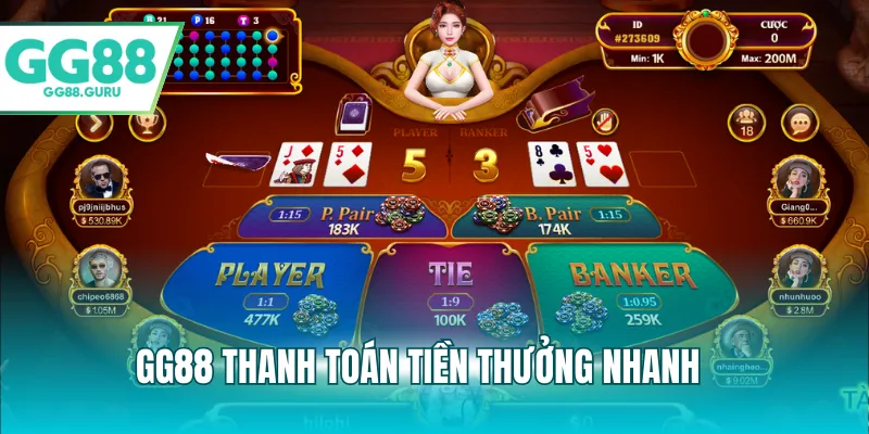 Baccarat – Trò Chơi Casino Kinh Điển Được Yêu Thích Nhất Tại GG88 4 GG88 thanh toán tiền thưởng nhanh